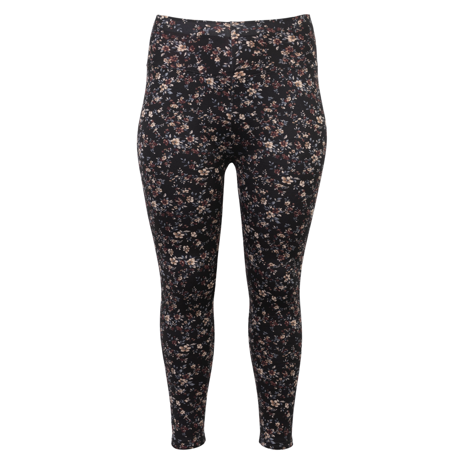 Anyway Dame Termoleggings    Fleece Sort Brun Blomst