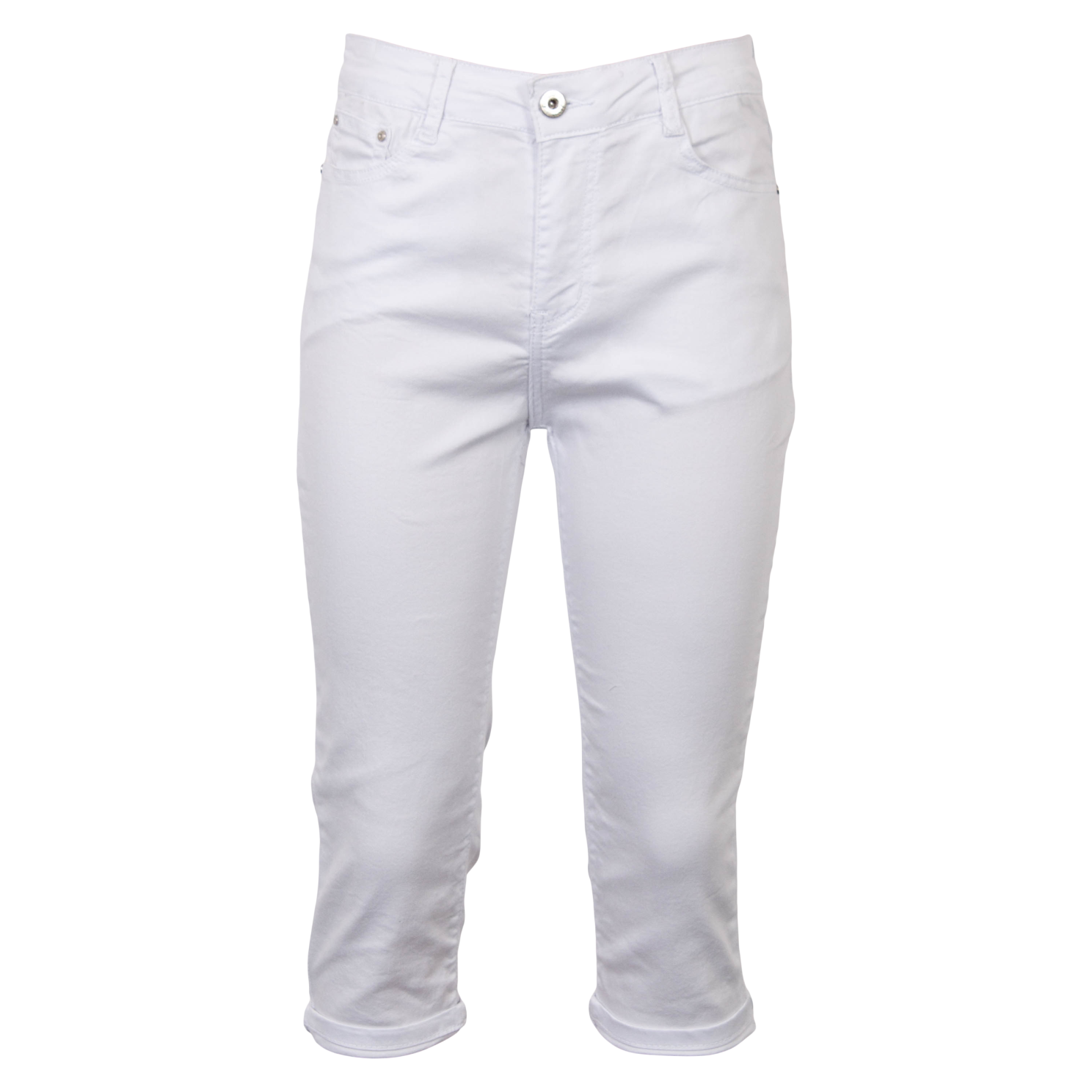 Bs Jeans Dame Capri White 36