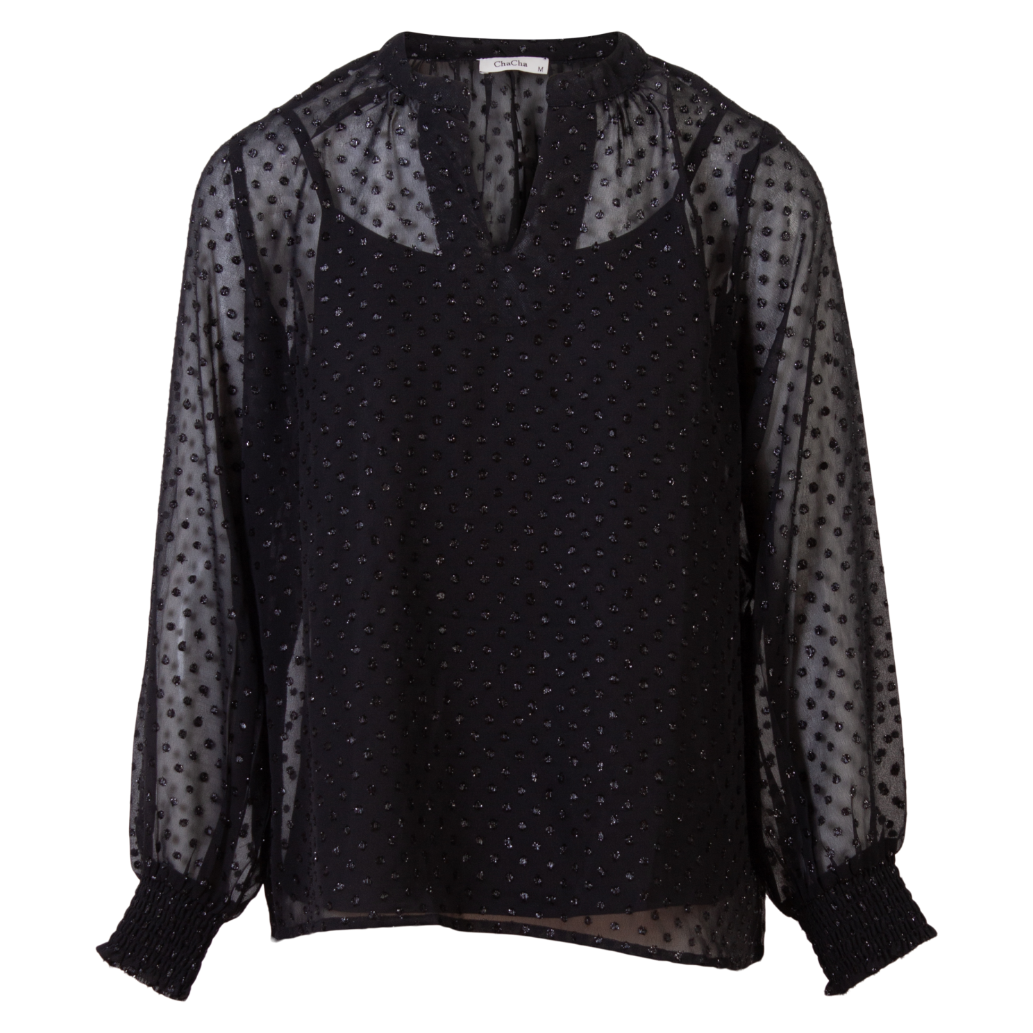 Chacha Dame Bluse Black