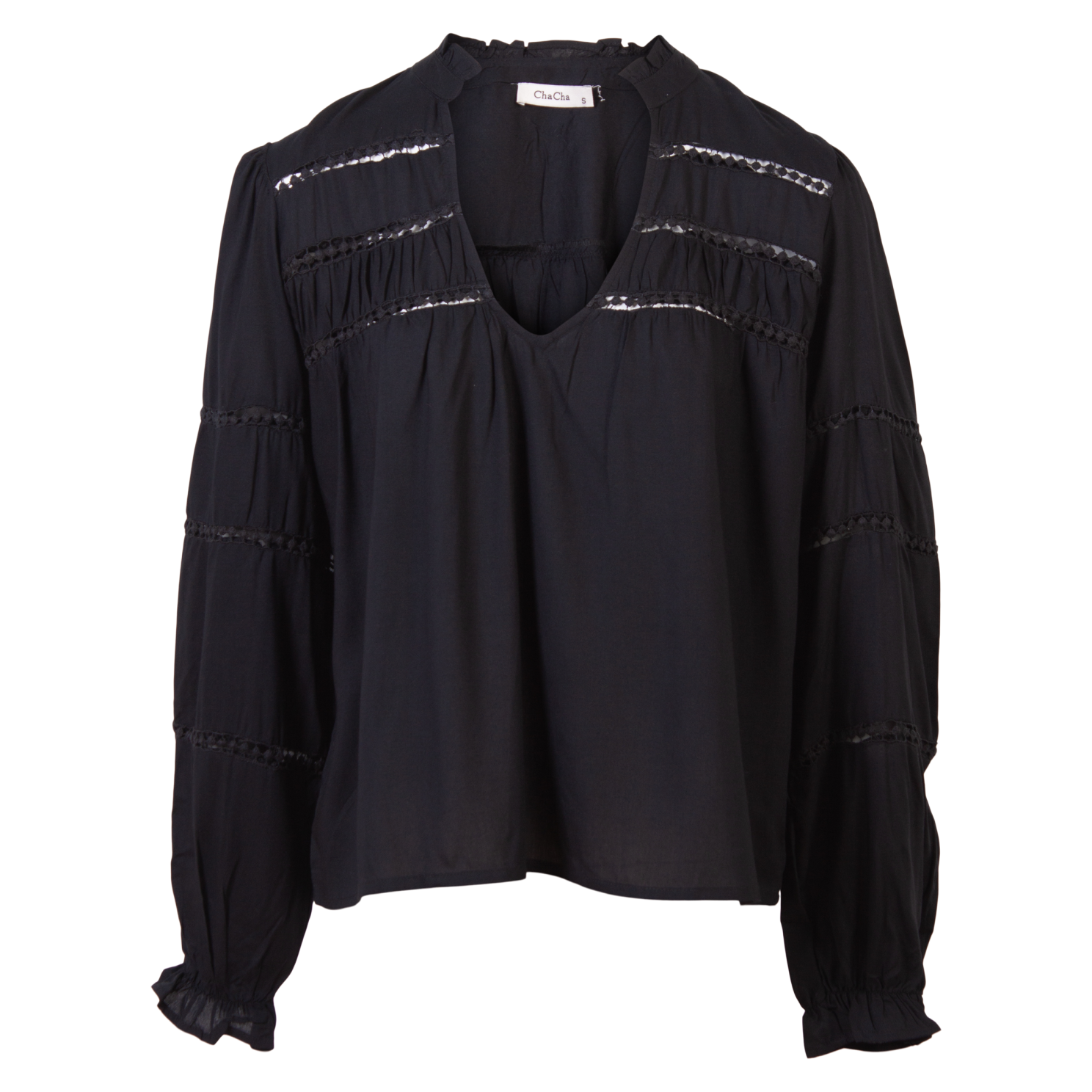 Chacha Dame Bluse Black