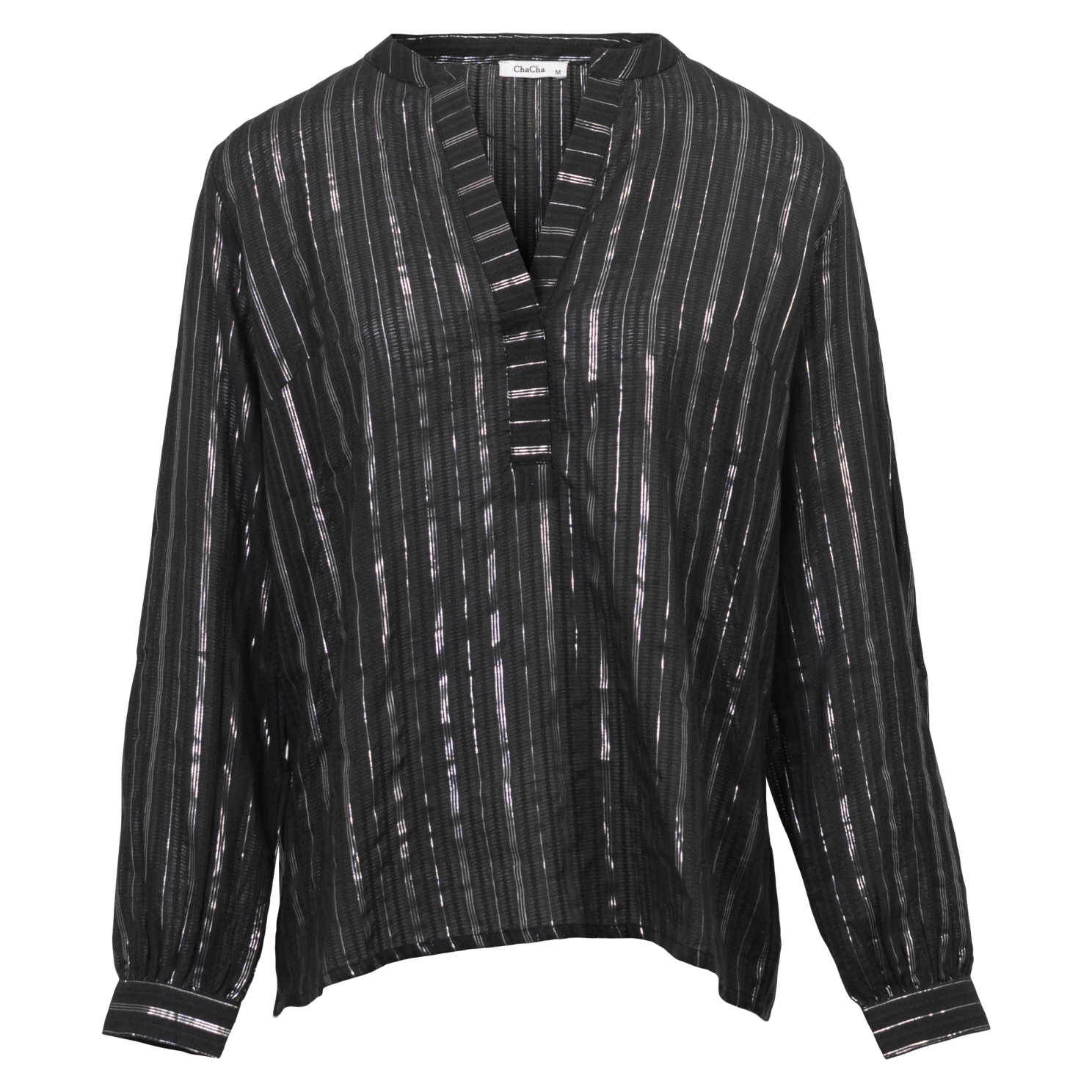 Chacha Dame Bluse Black    Lurex