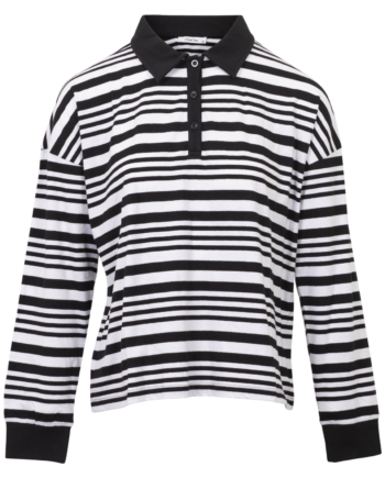 Chacha Dame Bluse Black White