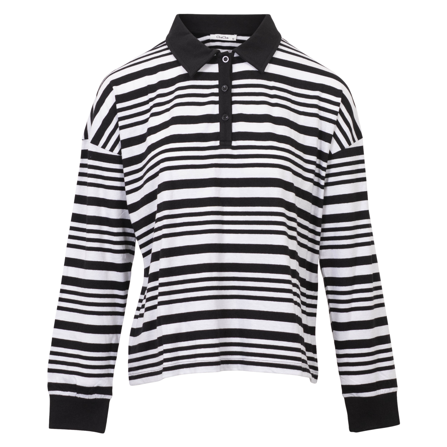 Chacha Dame Bluse Black White
