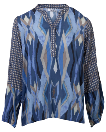 Chacha Dame Bluse Blue Combi