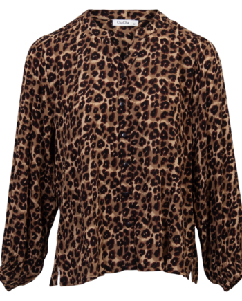Chacha Dame Bluse Brown Animal