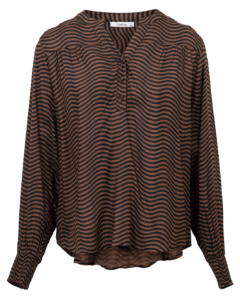 Chacha Dame Bluse Brown Black