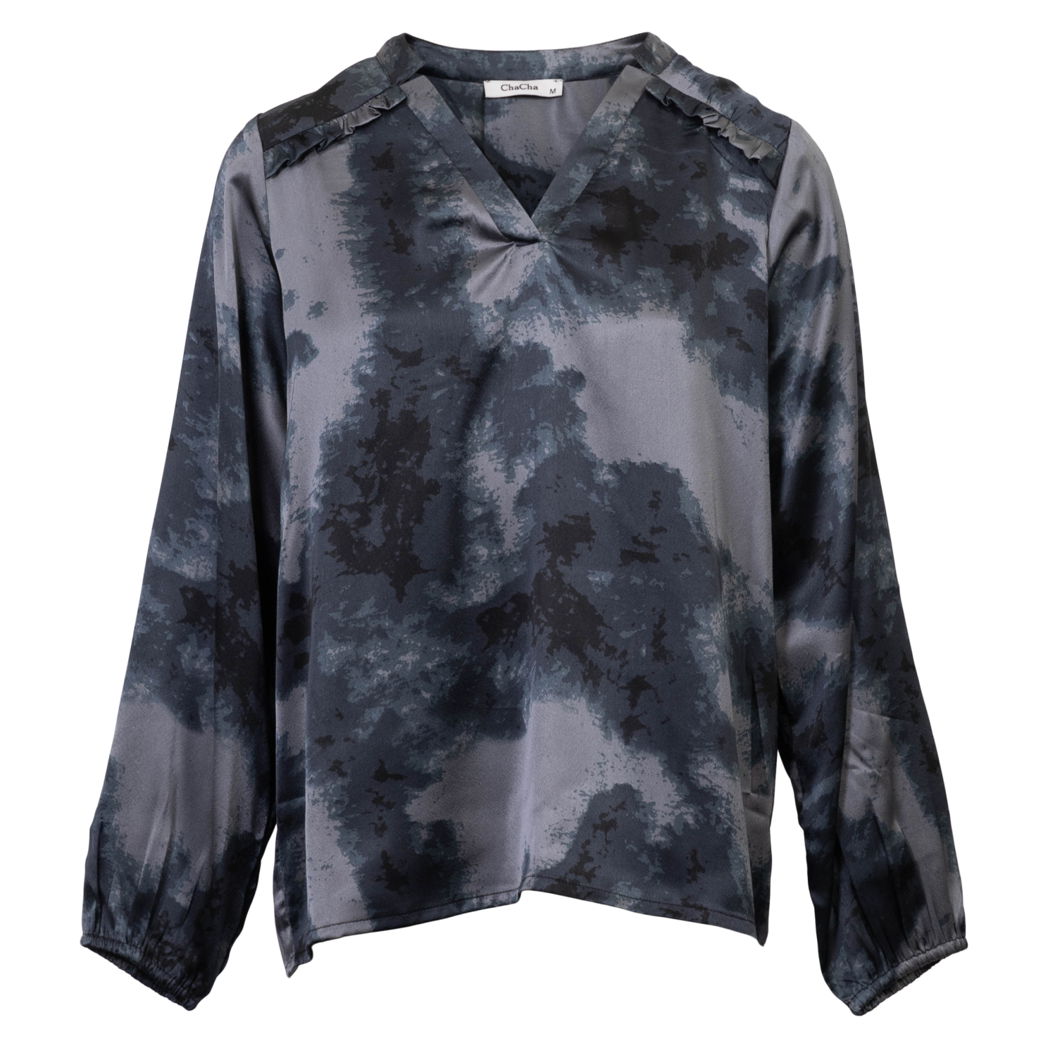 Chacha Dame Bluse Grey Combo