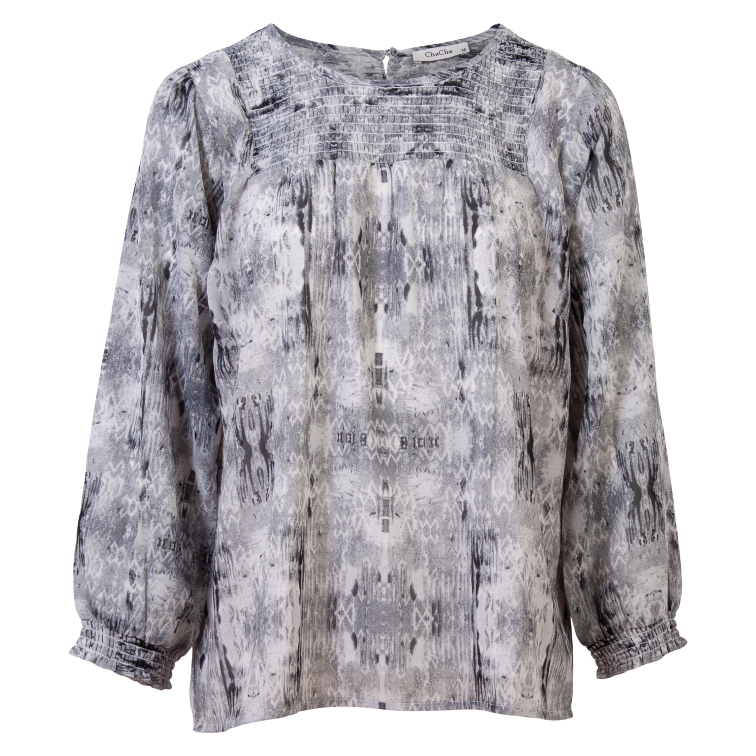 Chacha Dame Bluse Grey