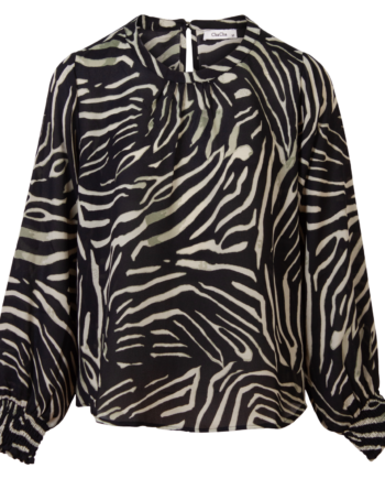 Chacha Dame Bluse Print   Khaki