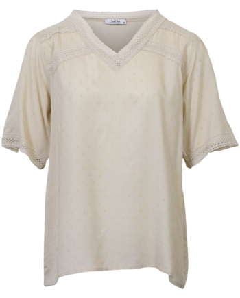 Chacha Dame Bluse Taupe