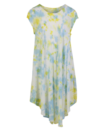 Chacha Dame Kjole Yellow White Light Blue Onesize