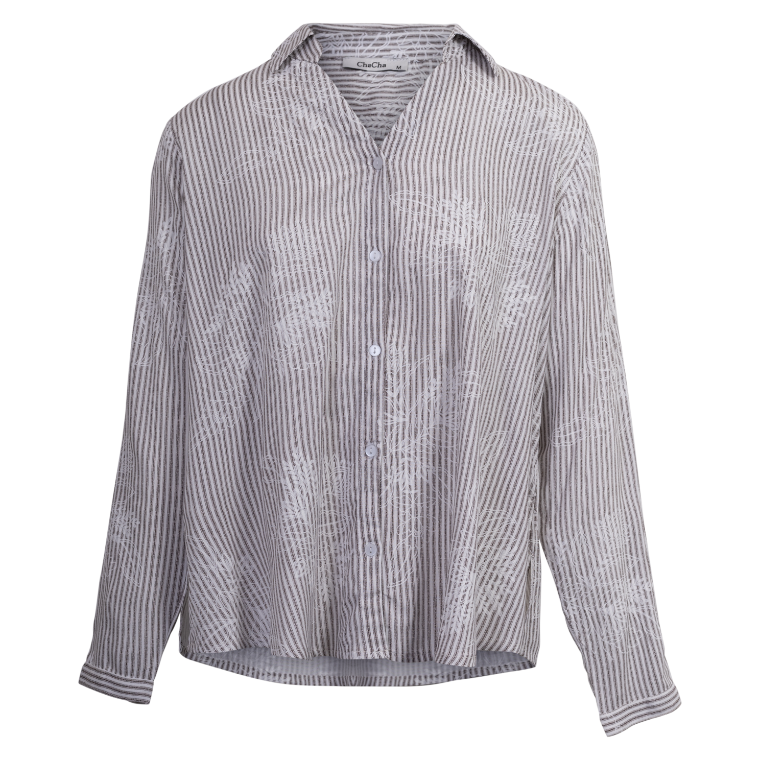 Chacha Dame Skjorte Brown Stripe