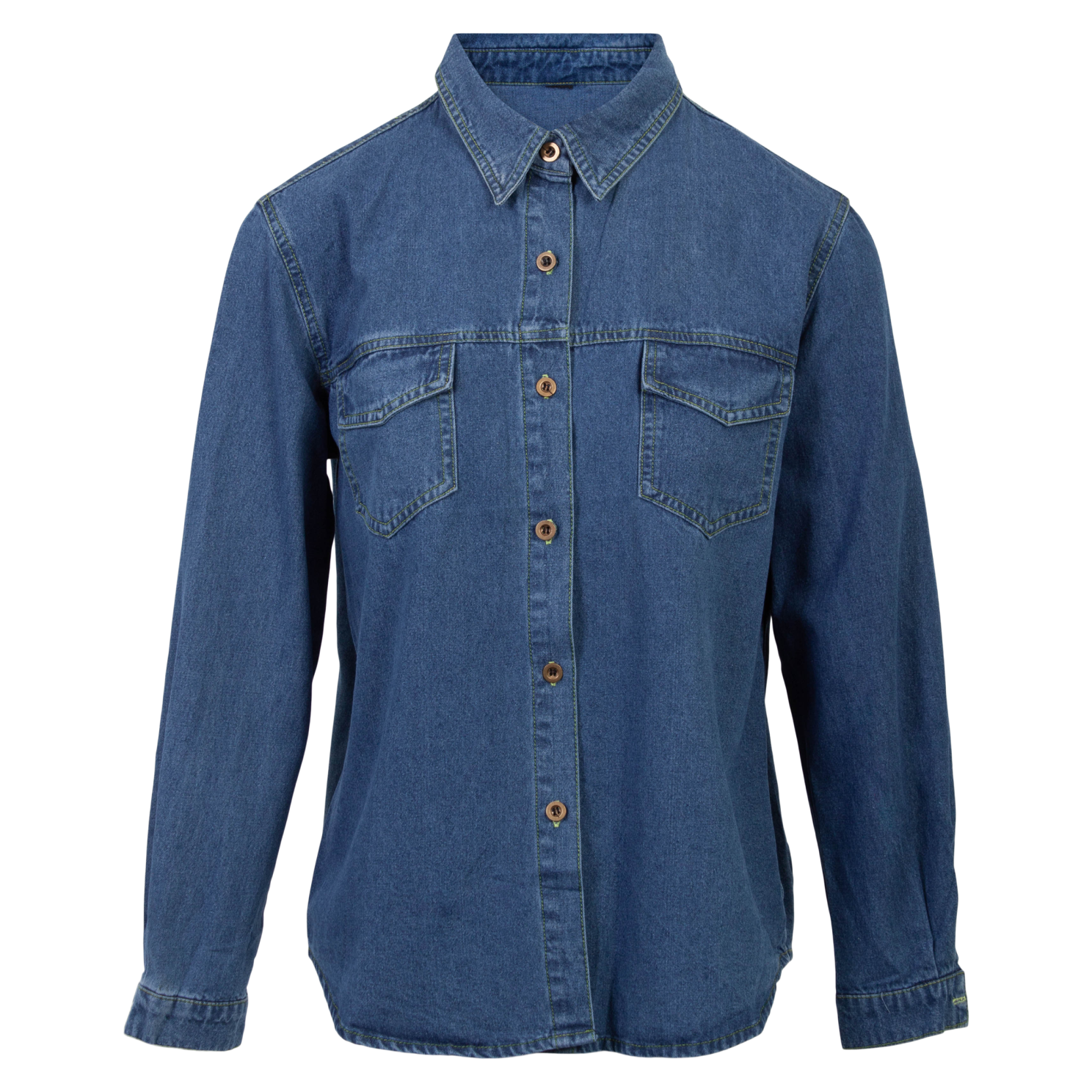 Fashion Lorrta Dame Skjorte Jakke Denim