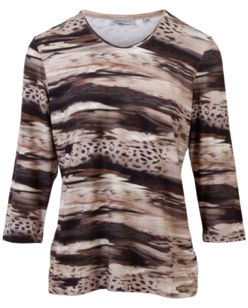 Gabriella    Dame Kortærmet Bluse Taupe 46
