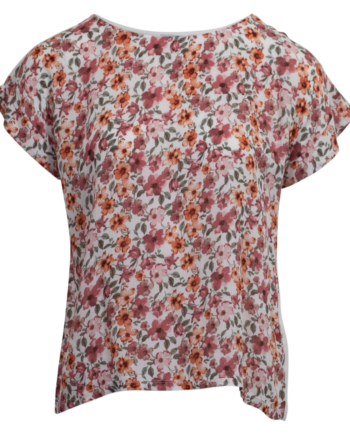 Hailys Dame Top Offwhite Flower Xs