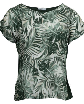 Hailys Dame Top Offwhite Palm Xs