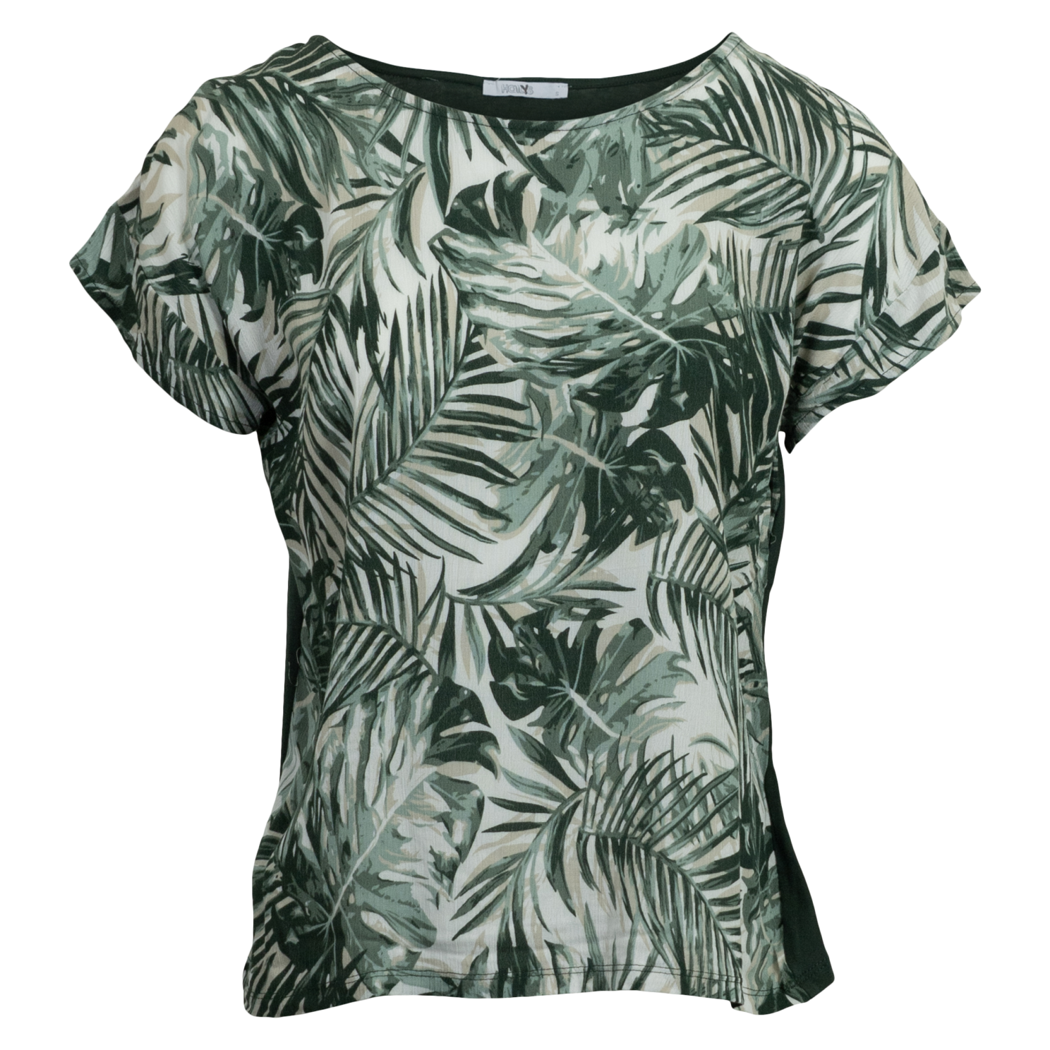 Hailys Dame Top Offwhite Palm Xs
