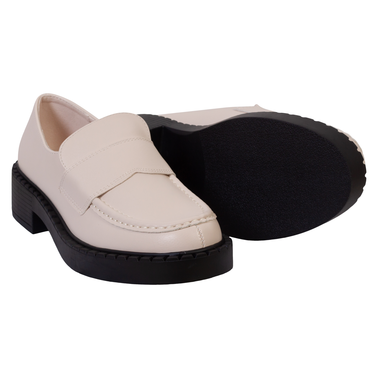 Ideal Shoes Dame Loafers Beige 40