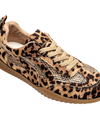 Ideal Shoes Dame Sneakers Leopard 39