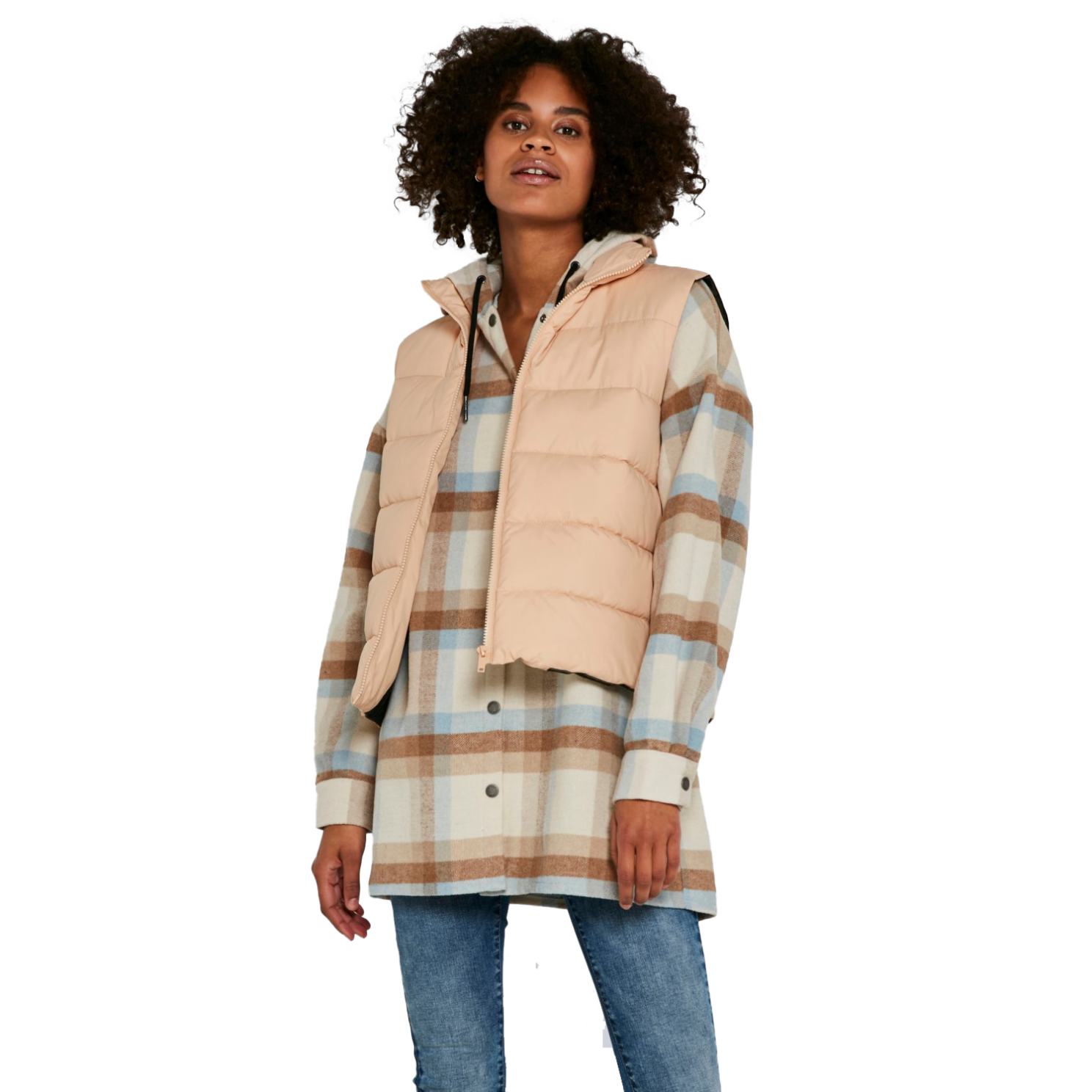 Noisy May Dame Vest Hazelnut