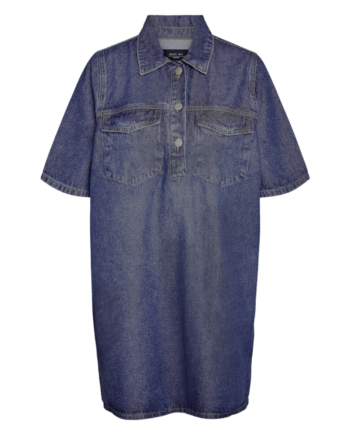 Noisy May Indie Dame Kjole Medium Blue Denim