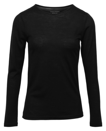 Panos Emporio Dame Langærmet  -shirt   Merinouldmix Black