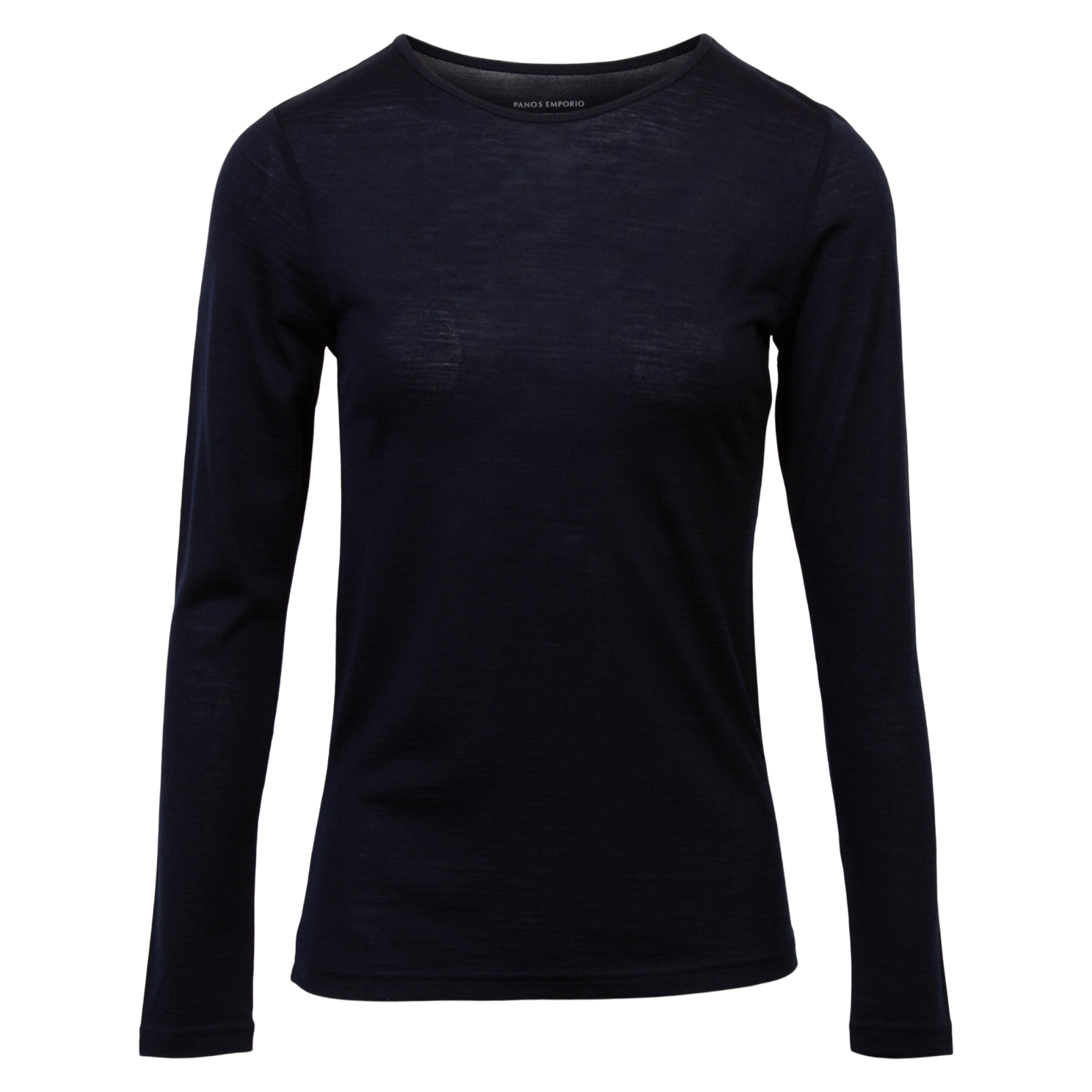 Panos Emporio Dame Langærmet  -shirt   Merinouldmix Dark Navy
