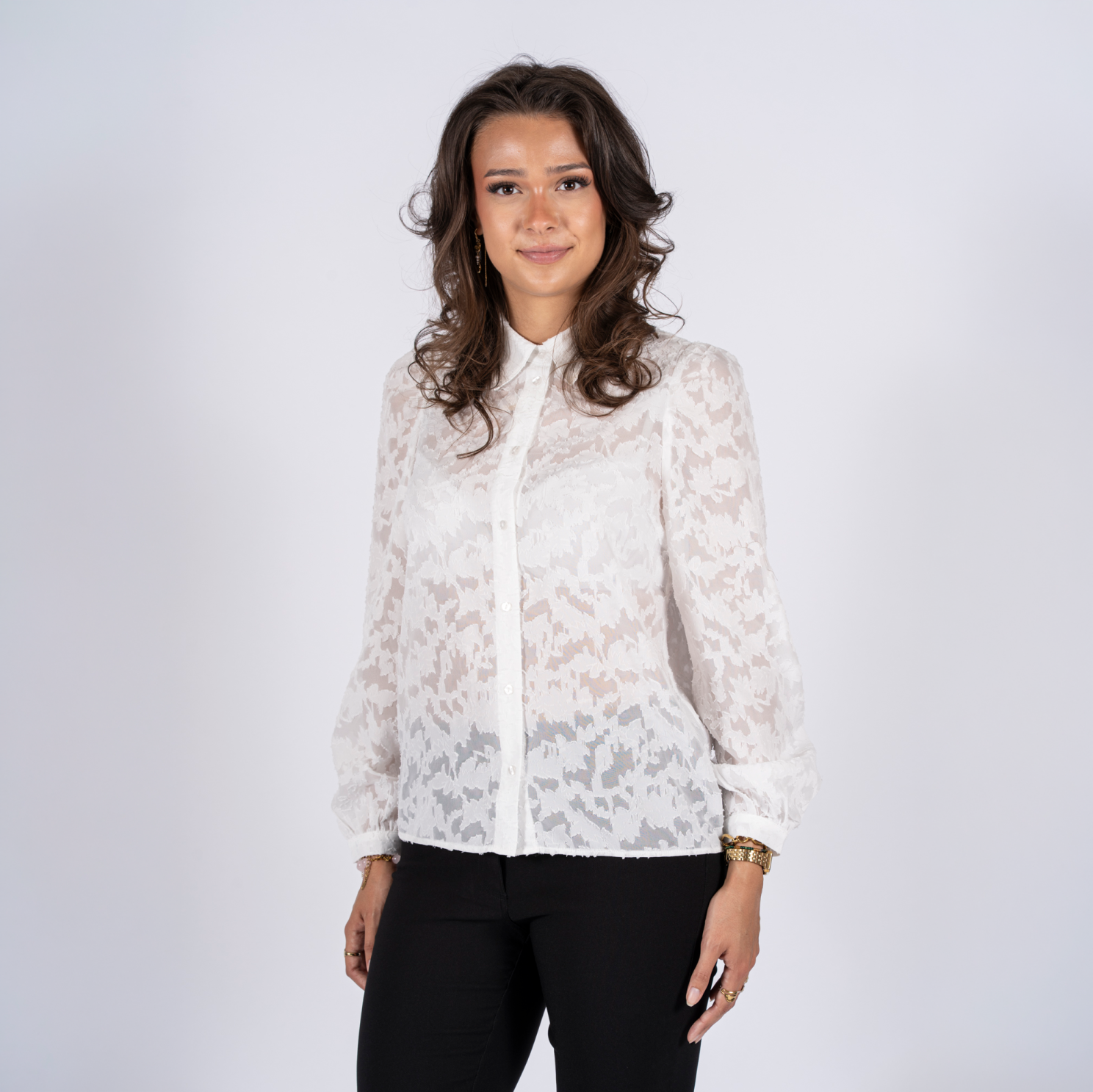 Sasia Berit Dame Skjorte Cloud Dancer White