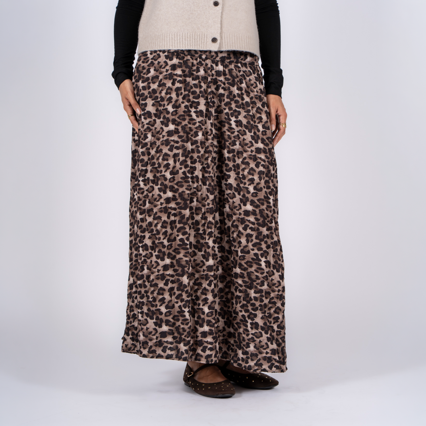 Sasia Bettina Dame Nederdel Shitake Brown