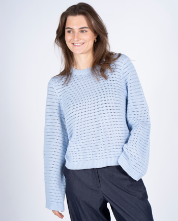 Sasia Mina Dame Striktrøje Cashmere Blue