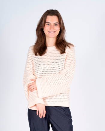 Sasia Mina Dame Striktrøje Eggnog Off White