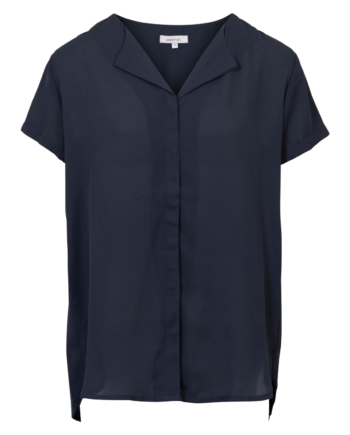Steenholt Clara Dame Kortærmet Bluse Navy
