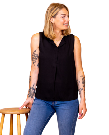 Steenholt Clara Dame Top Jet Black