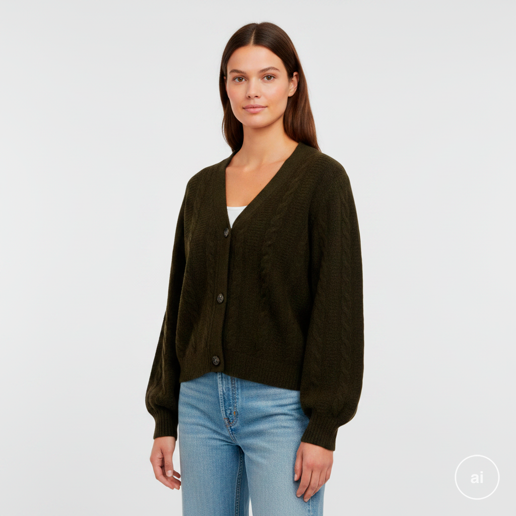 Steenholt Gora Dame Cardigan Dark Olive