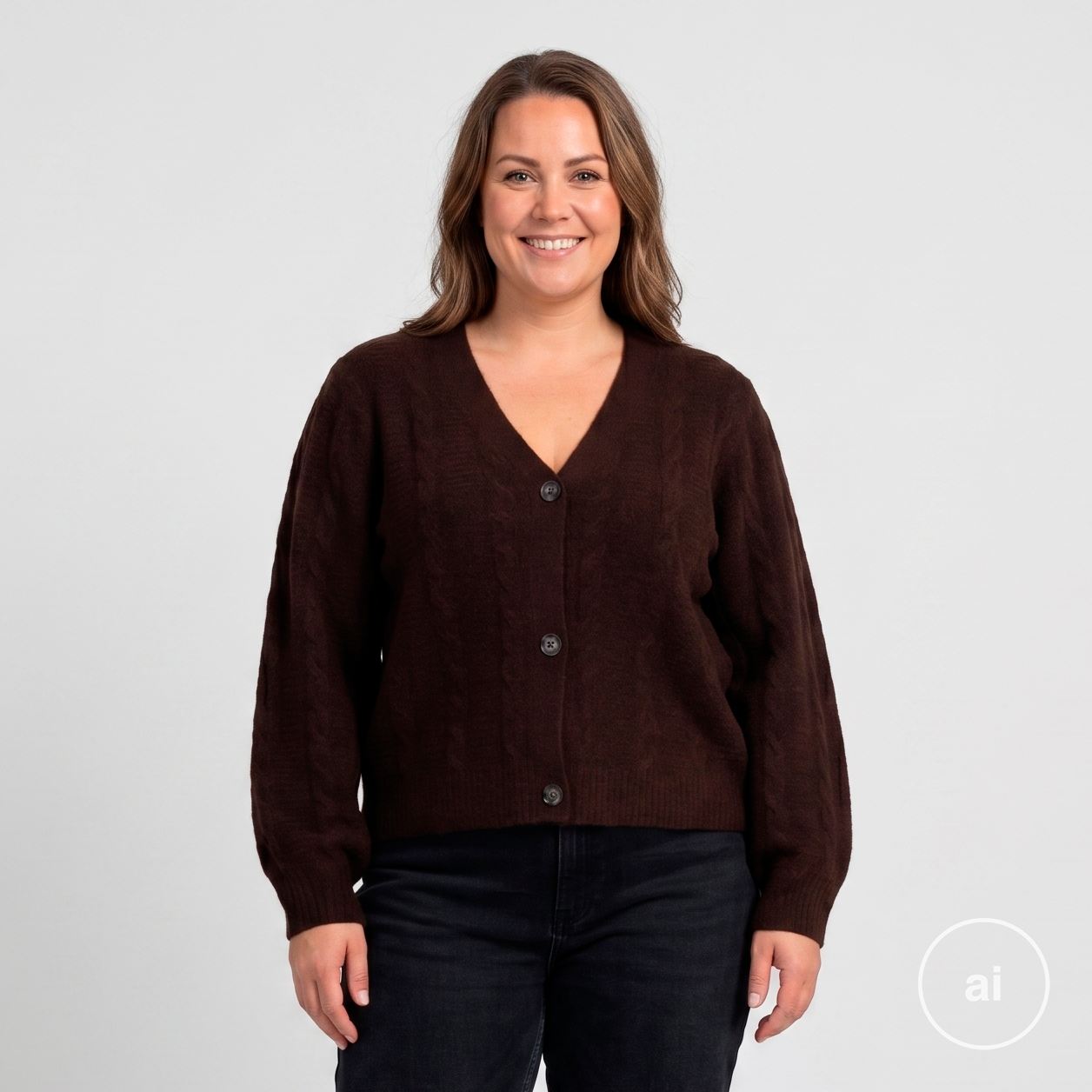 Steenholt Gora Dame Cardigan Rum Raisin 44