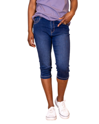Steenholt Grace Dame Capri Blue Denim 44