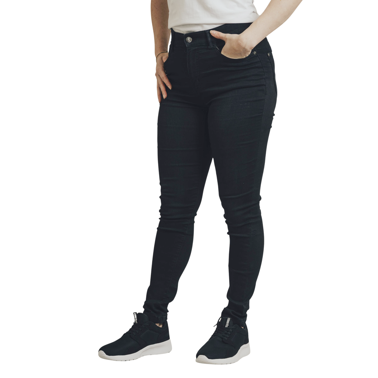 Steenholt Grace Dame Jeans Stretch Black Denim 44 32