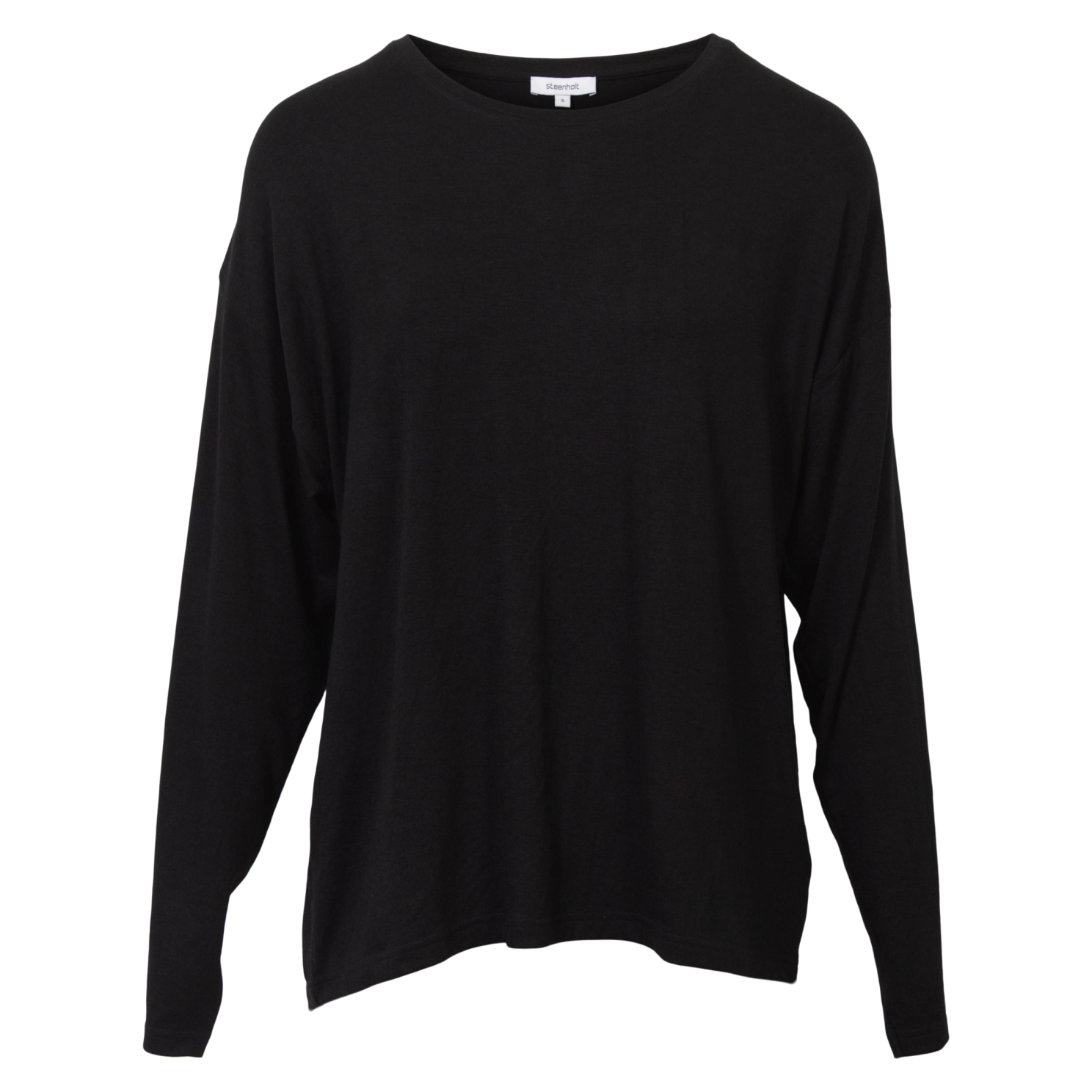 Steenholt Joan Dame Langærmet  -shirt Plus Size Black 54