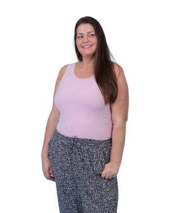 Steenholt Roselina Dame Top Plus Size Bleached Mauve 56