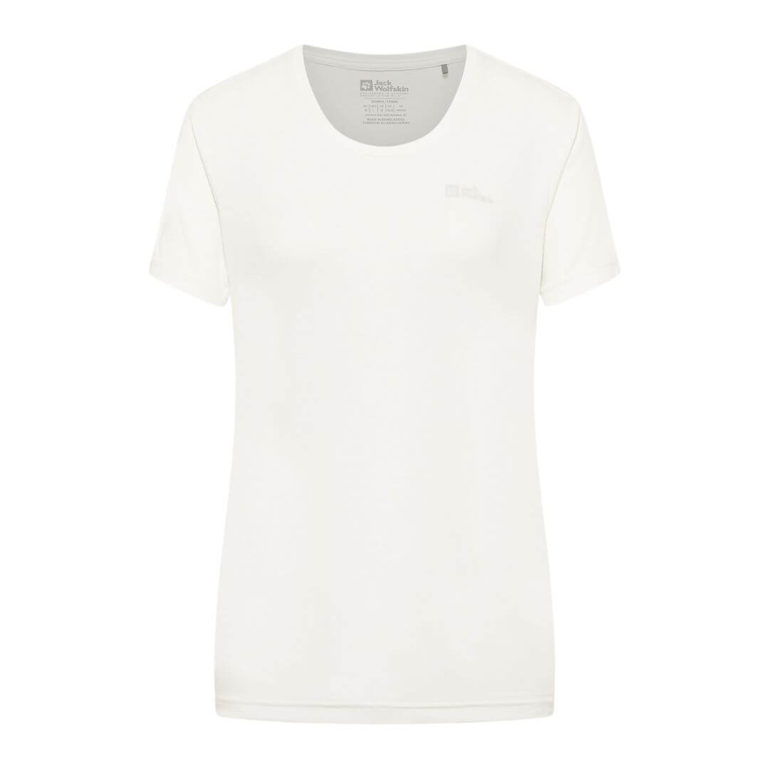-shirt Til Dame Jack Wolfskin Tech   Hvid