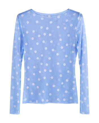 Vanting Dame Top   Mesh Sky Blue