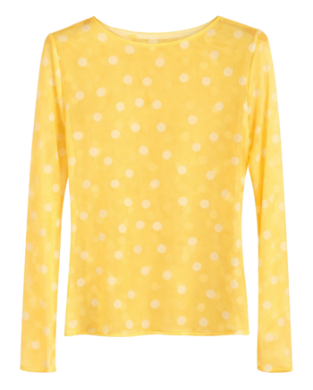 Vanting Dame Top   Mesh Yellow