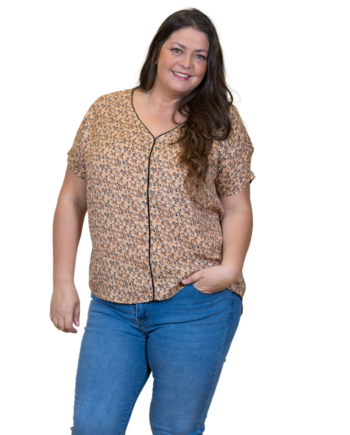 Zbyz Dame Kortærmet Bluse Plus Size  -33 54 56