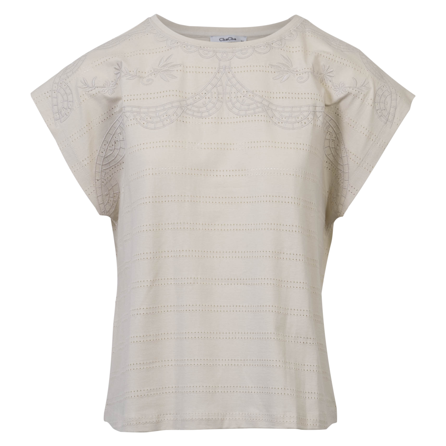 Chacha Dame Bluse Beige