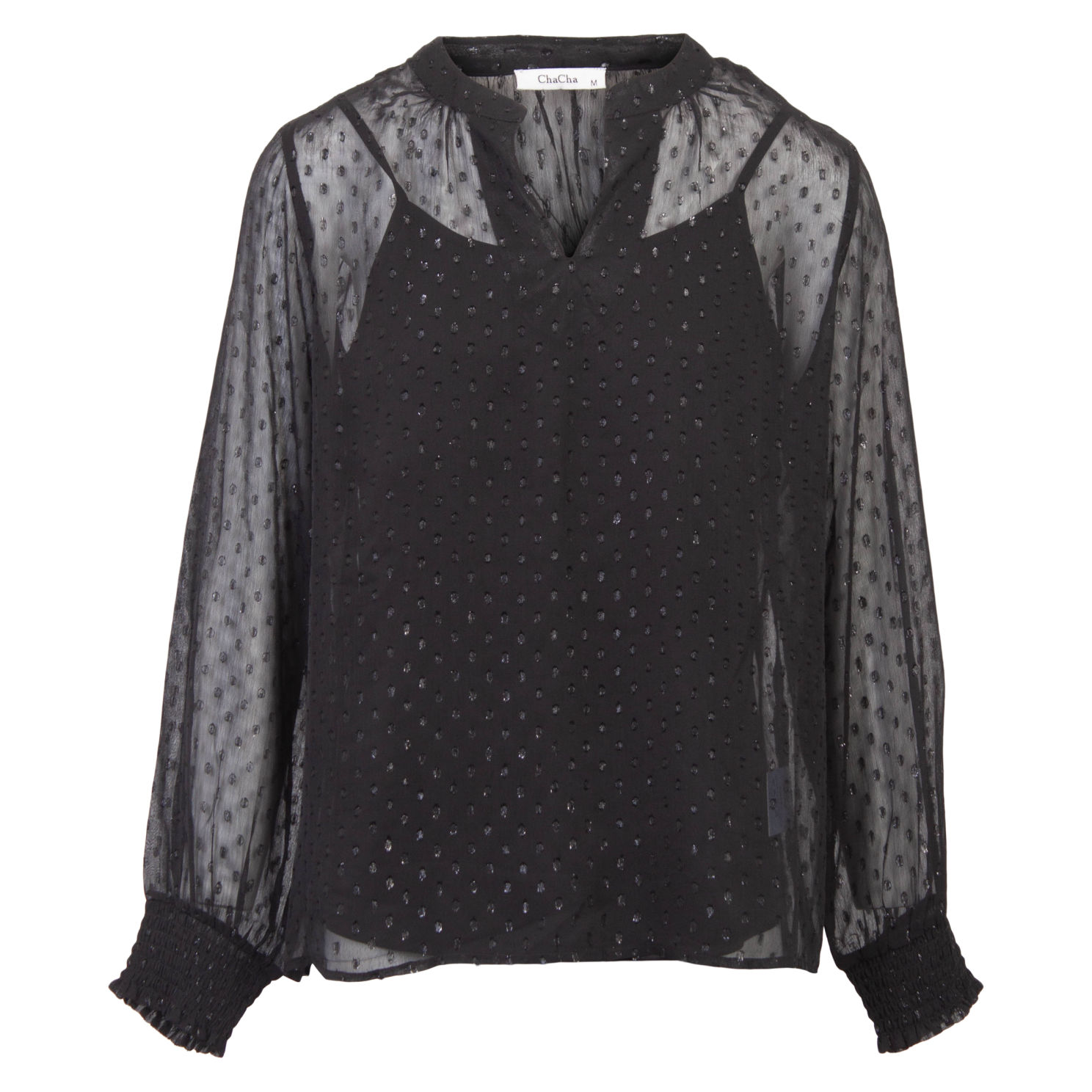 Chacha Dame Bluse Black