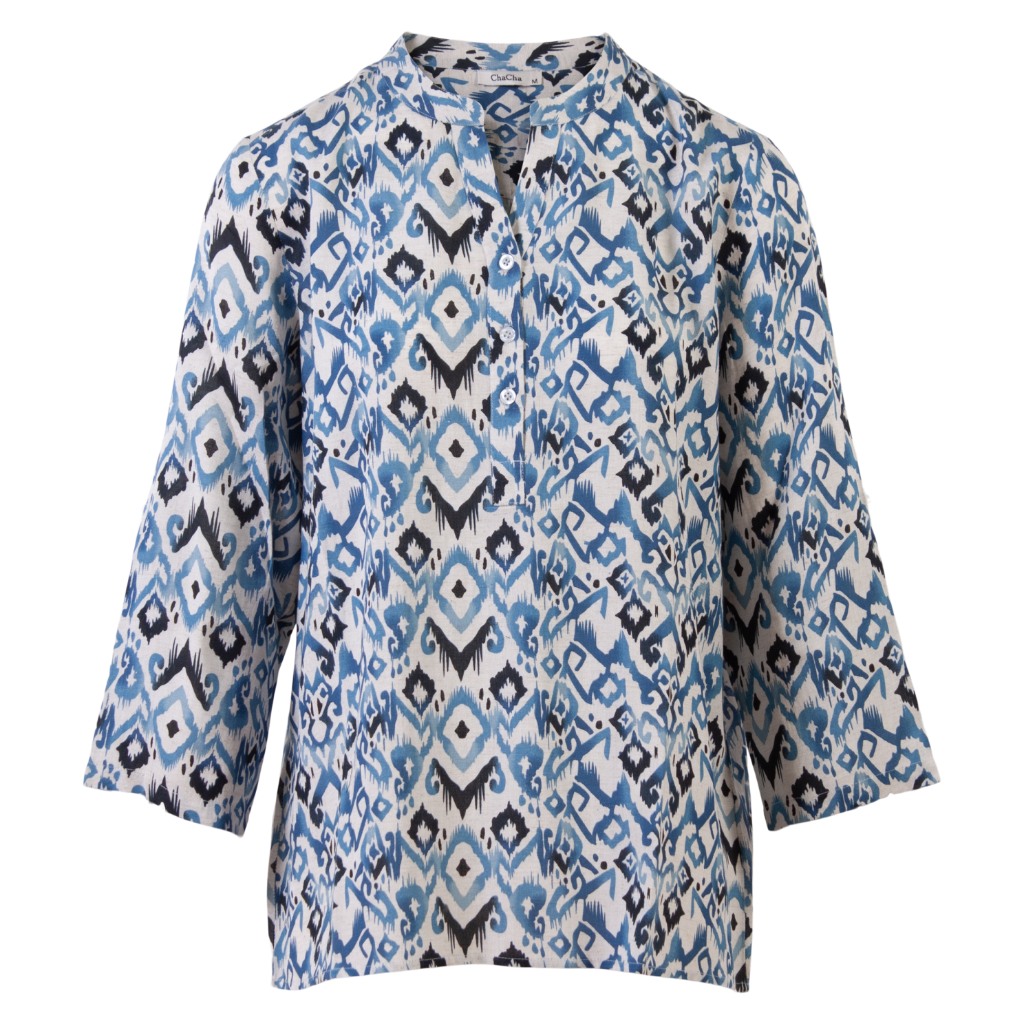Chacha Dame Bluse Blue Combi
