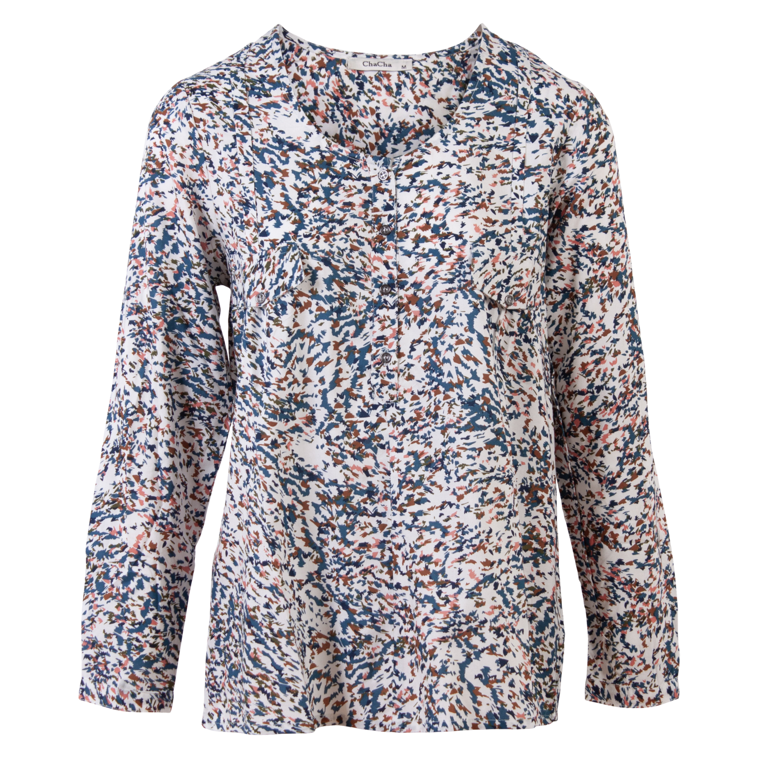 Chacha Dame Bluse Blue