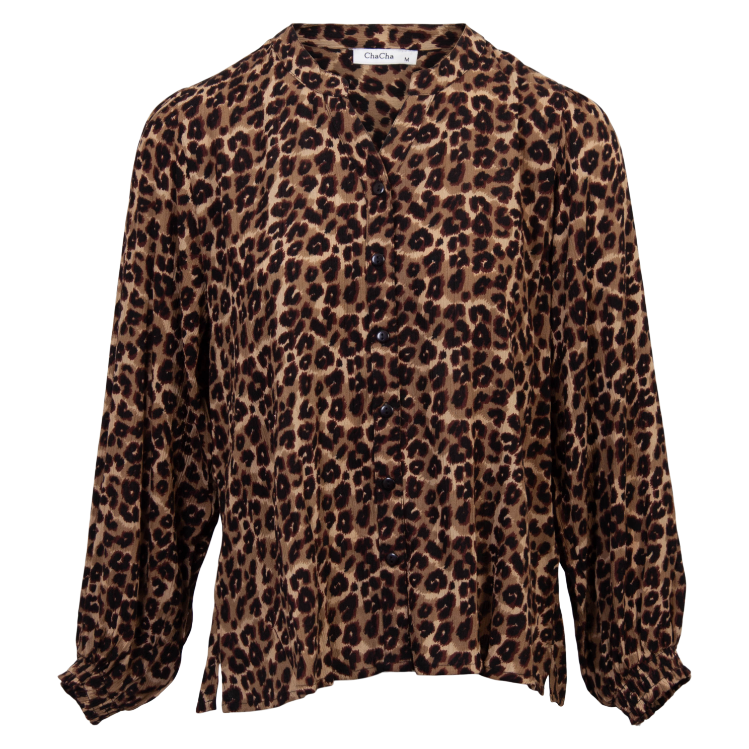 Chacha Dame Bluse Brown Animal
