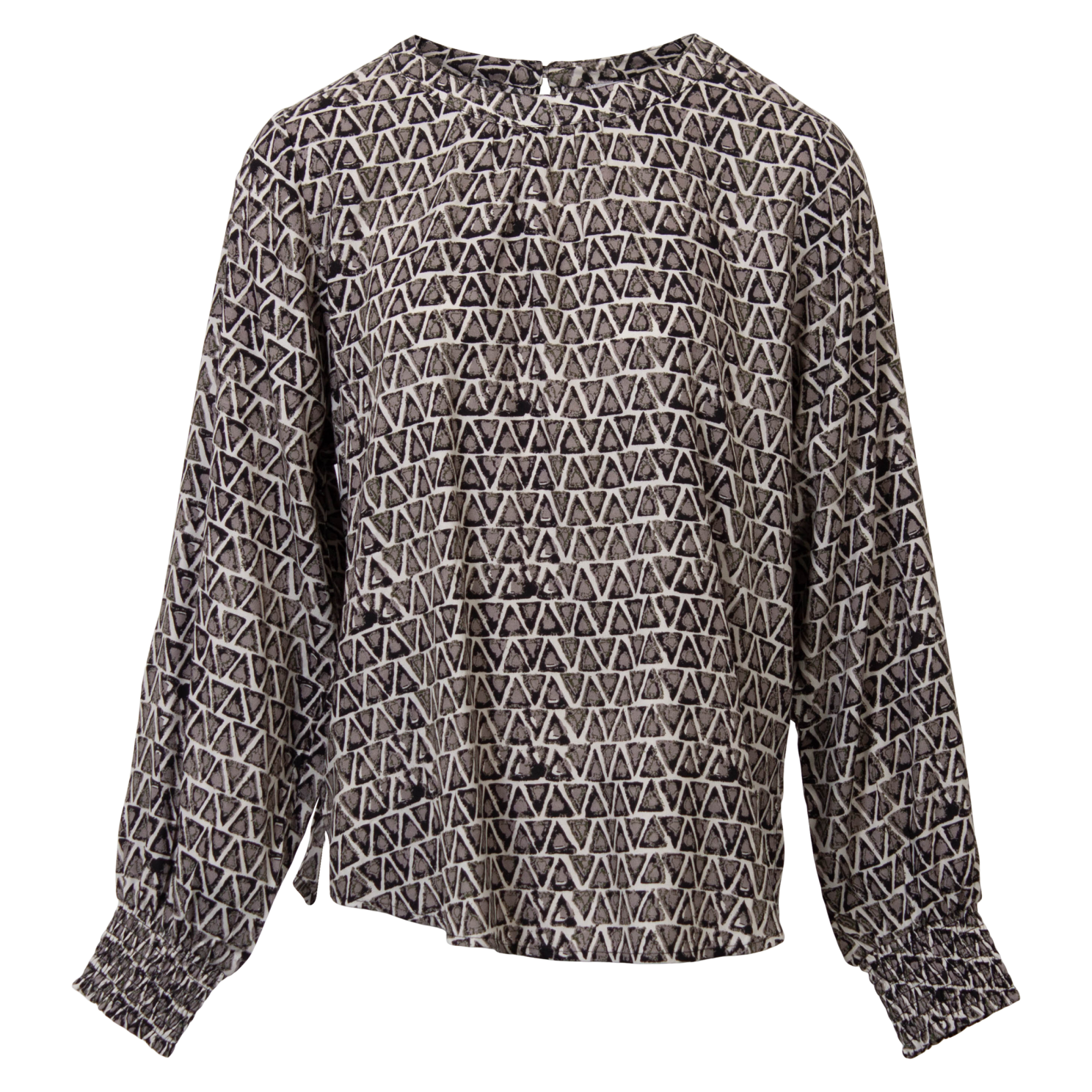 Chacha Dame Bluse Grey Black