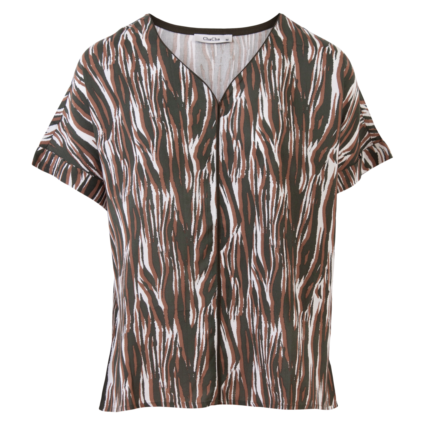Chacha Dame Bluse Khaki